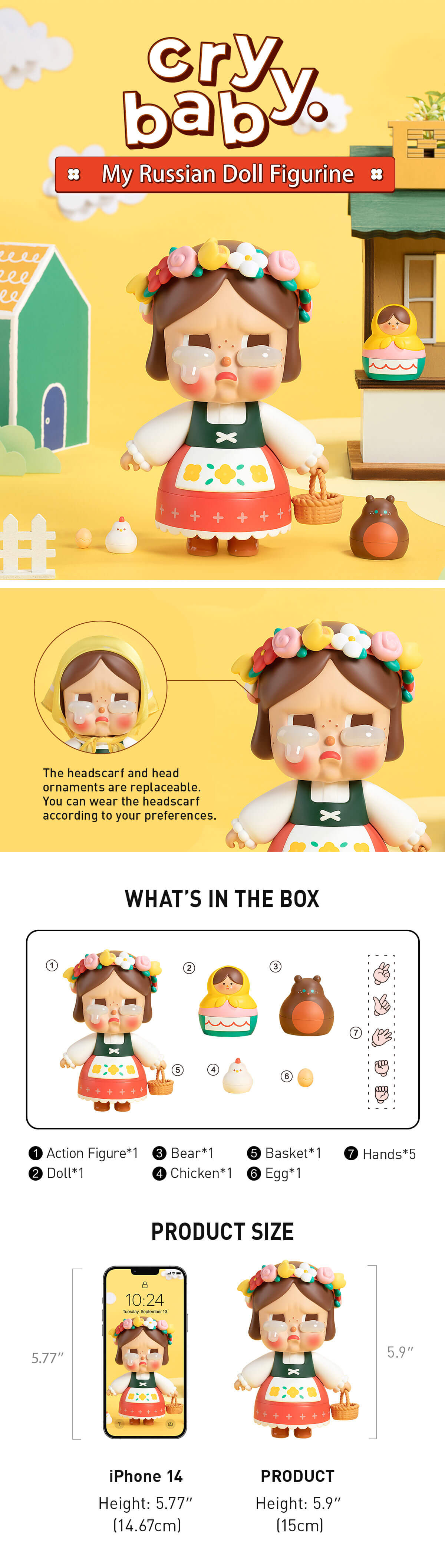 CRYBABY My Russian Doll Figurine
