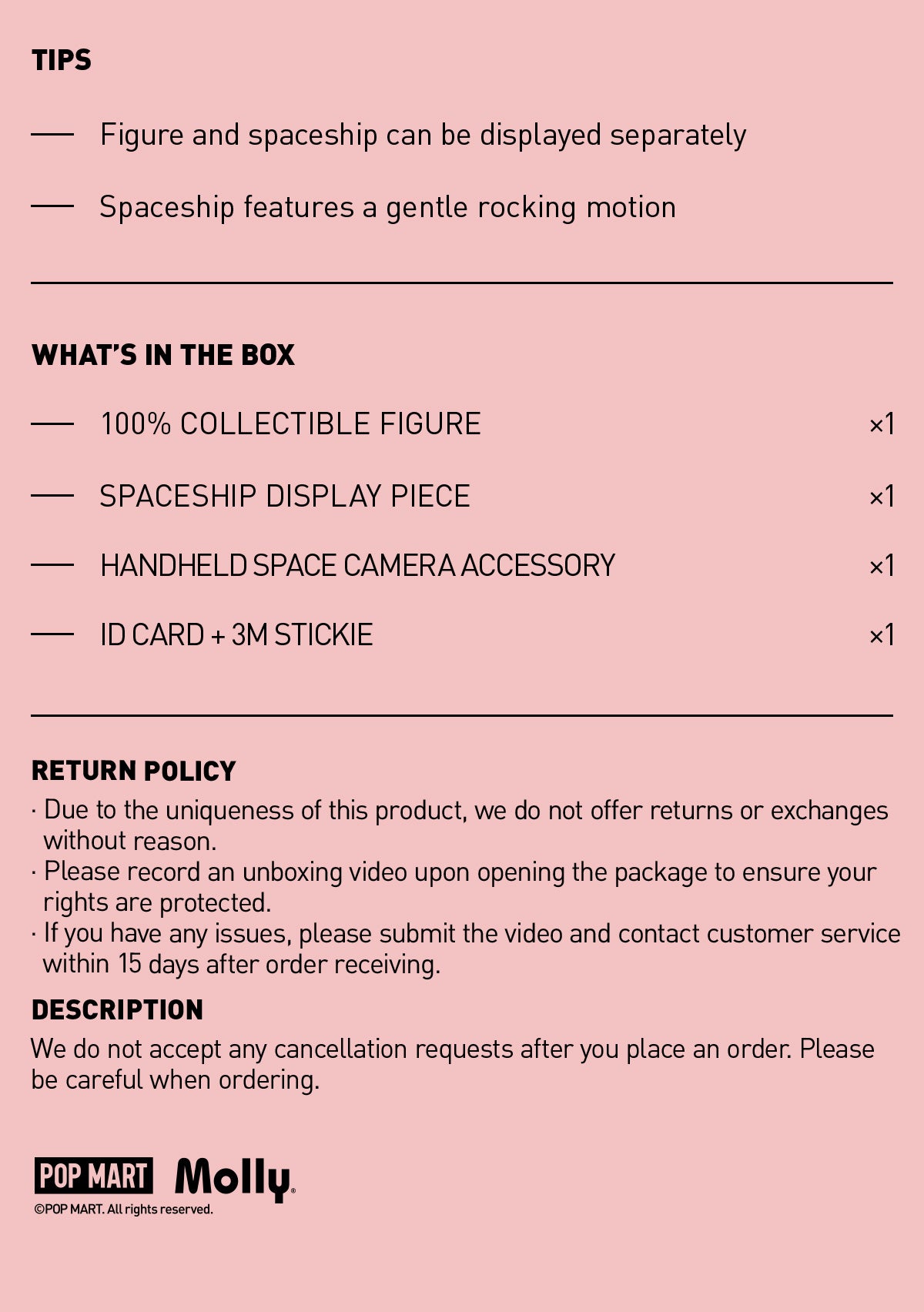 MEGA SPACE MOLLY 100% Blooming Series-Rose