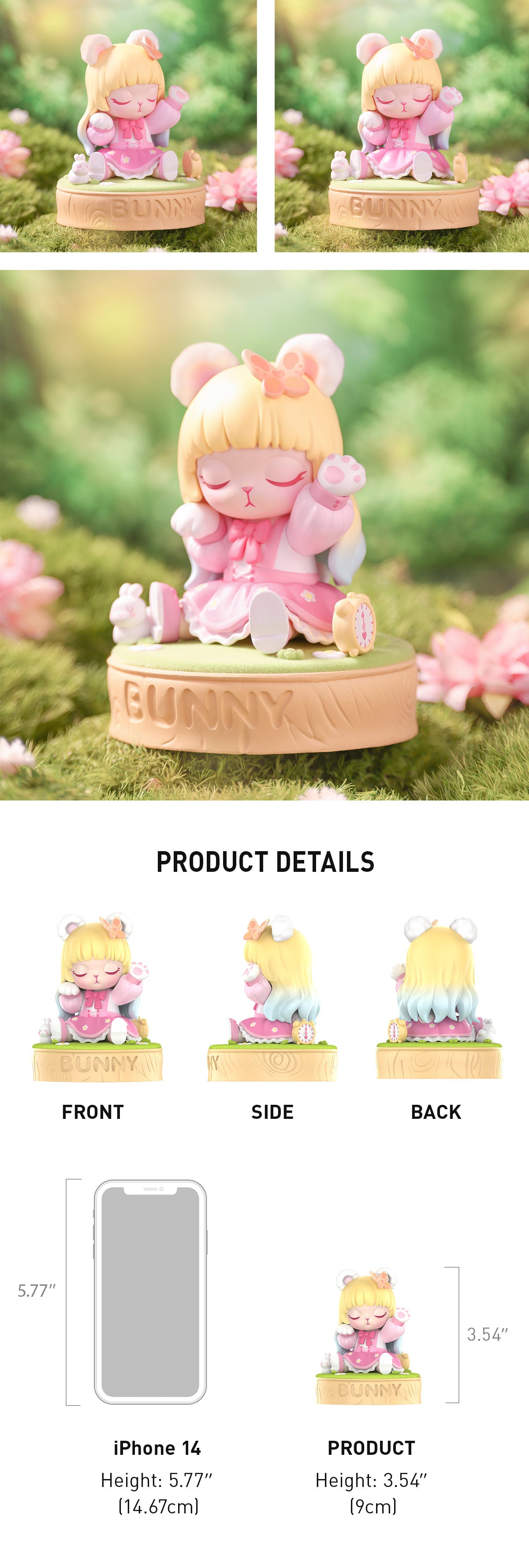 BUNNY Pink Sweetheart Figurine