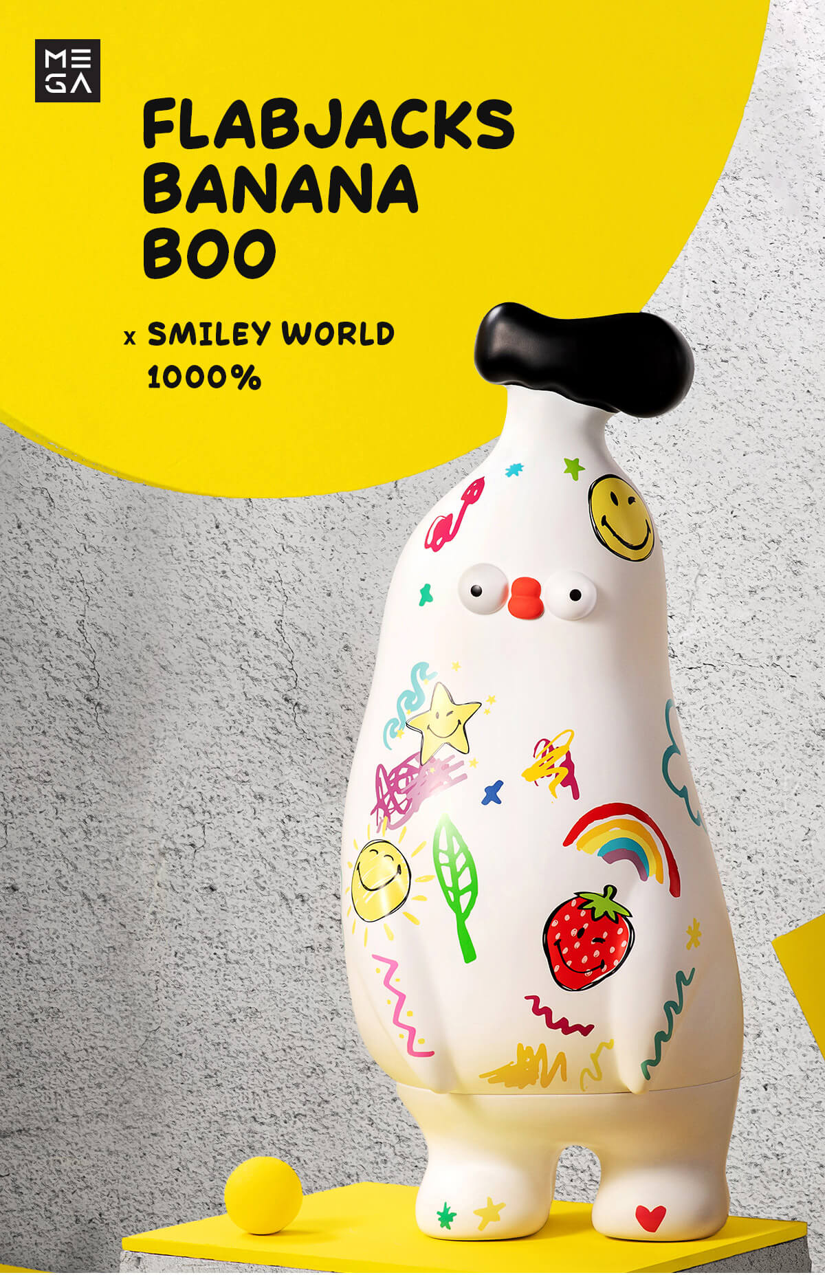  MEGA COLLECTION 1000% FLABJACKS Banana Boo × Smiley