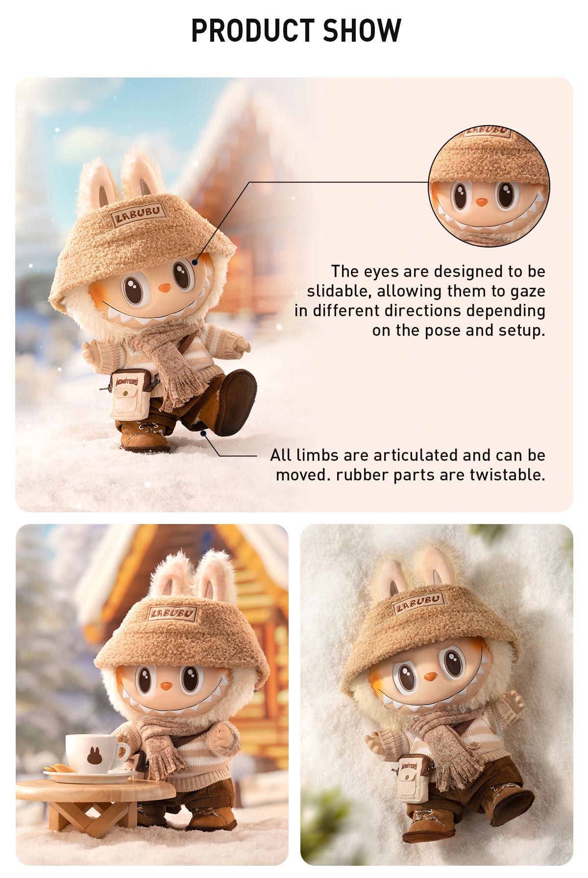  THE MONSTERS - DRESS BE LATTE Vinyl Plush Doll