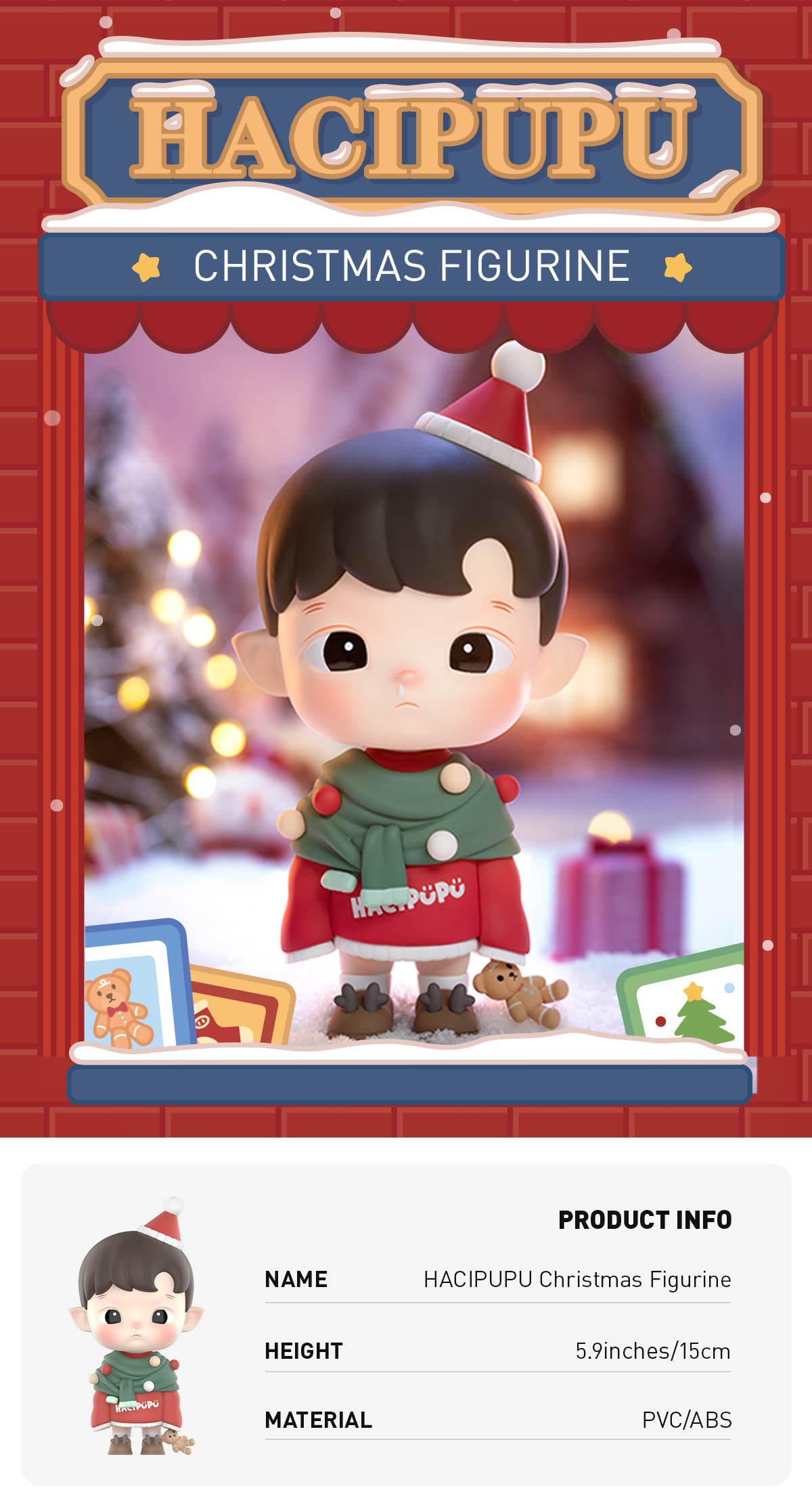  HACIPUPU Christmas Figurine