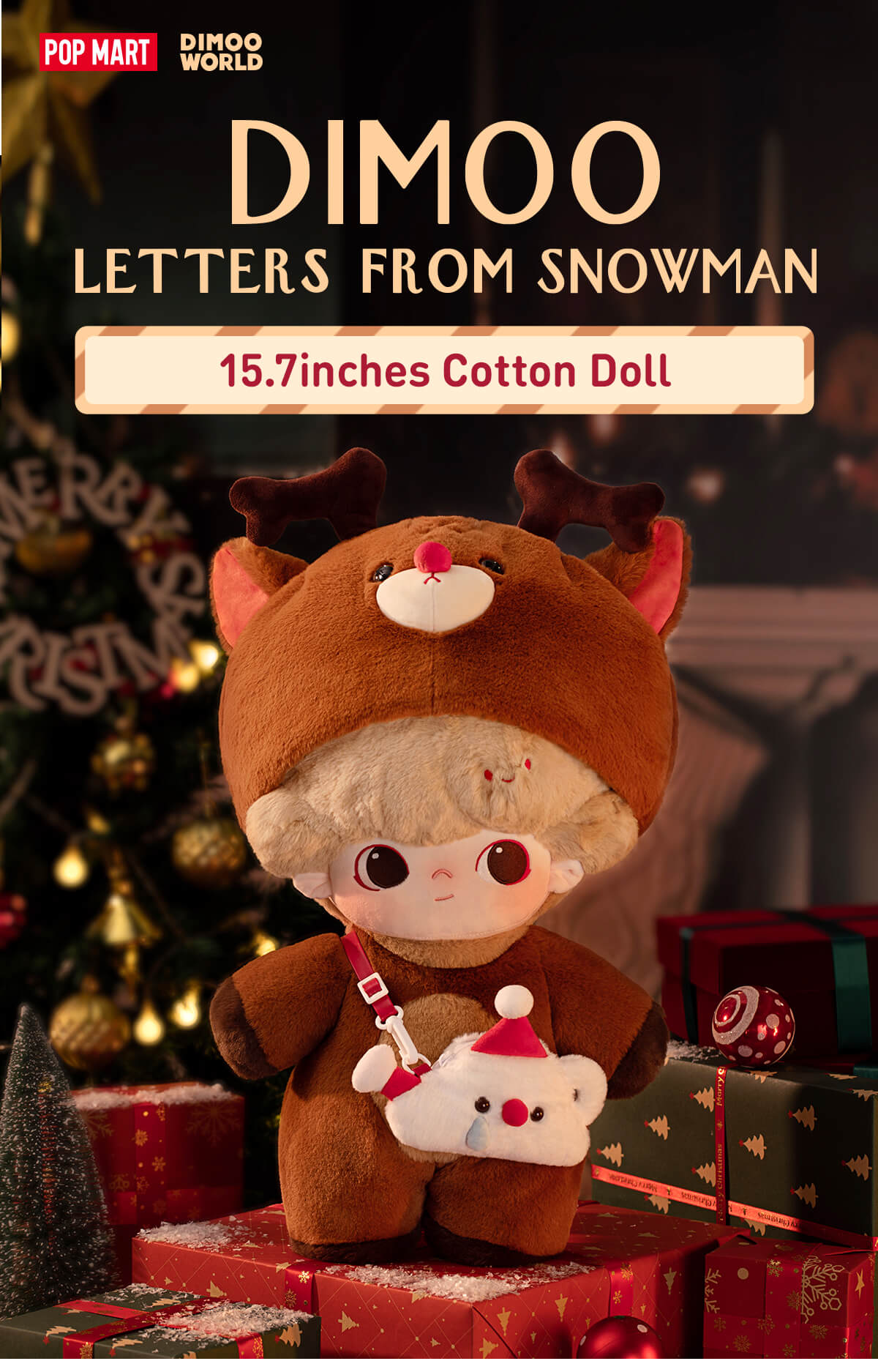  DIMOO Letters From Snowman Series -15.7 Inches Cotton Doll