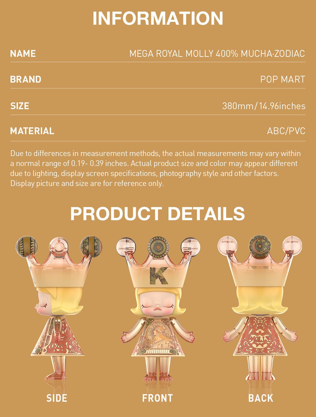  MEGA ROYAL MOLLY 400% Mucha·Zodiac