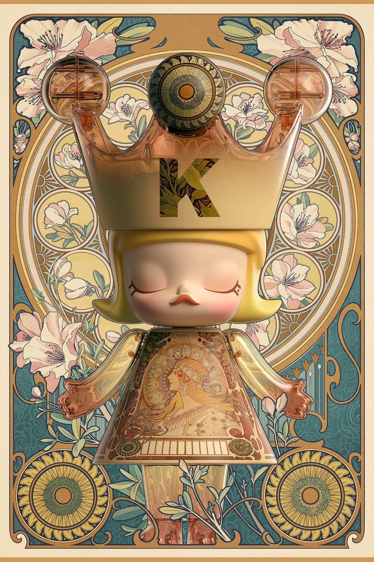  MEGA ROYAL MOLLY 400% Mucha·Zodiac