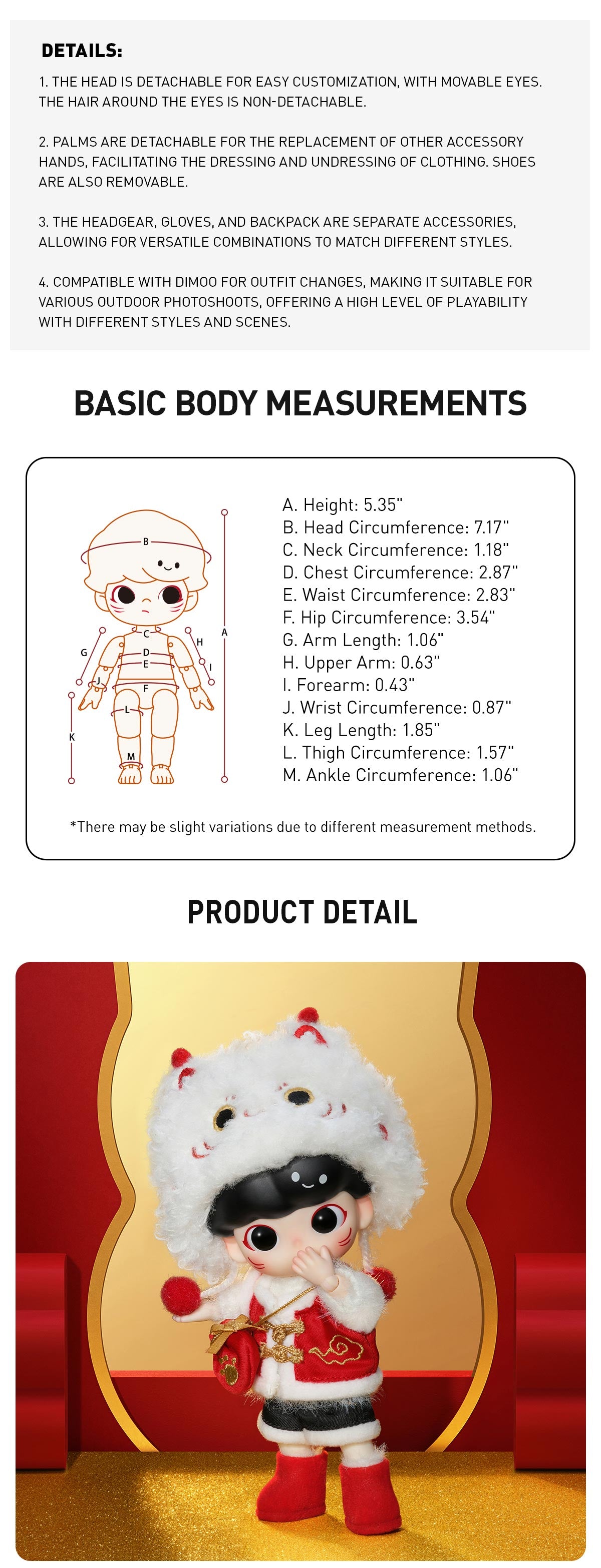  DIMOO Fortune Cat Action Figure