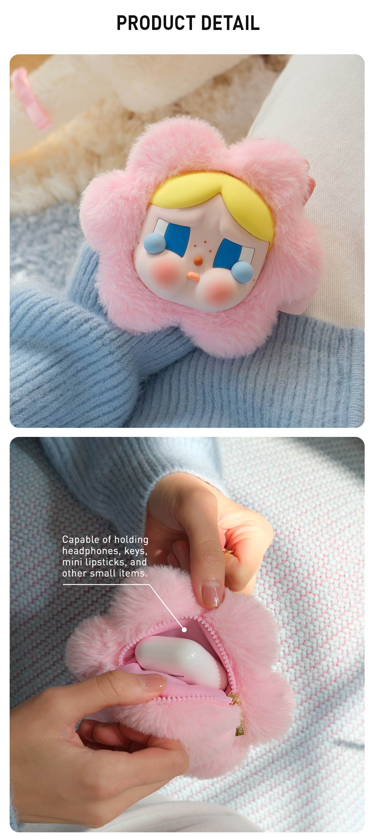  CRYBABY Sad Club Series-Silicone Plush Earphone Bag