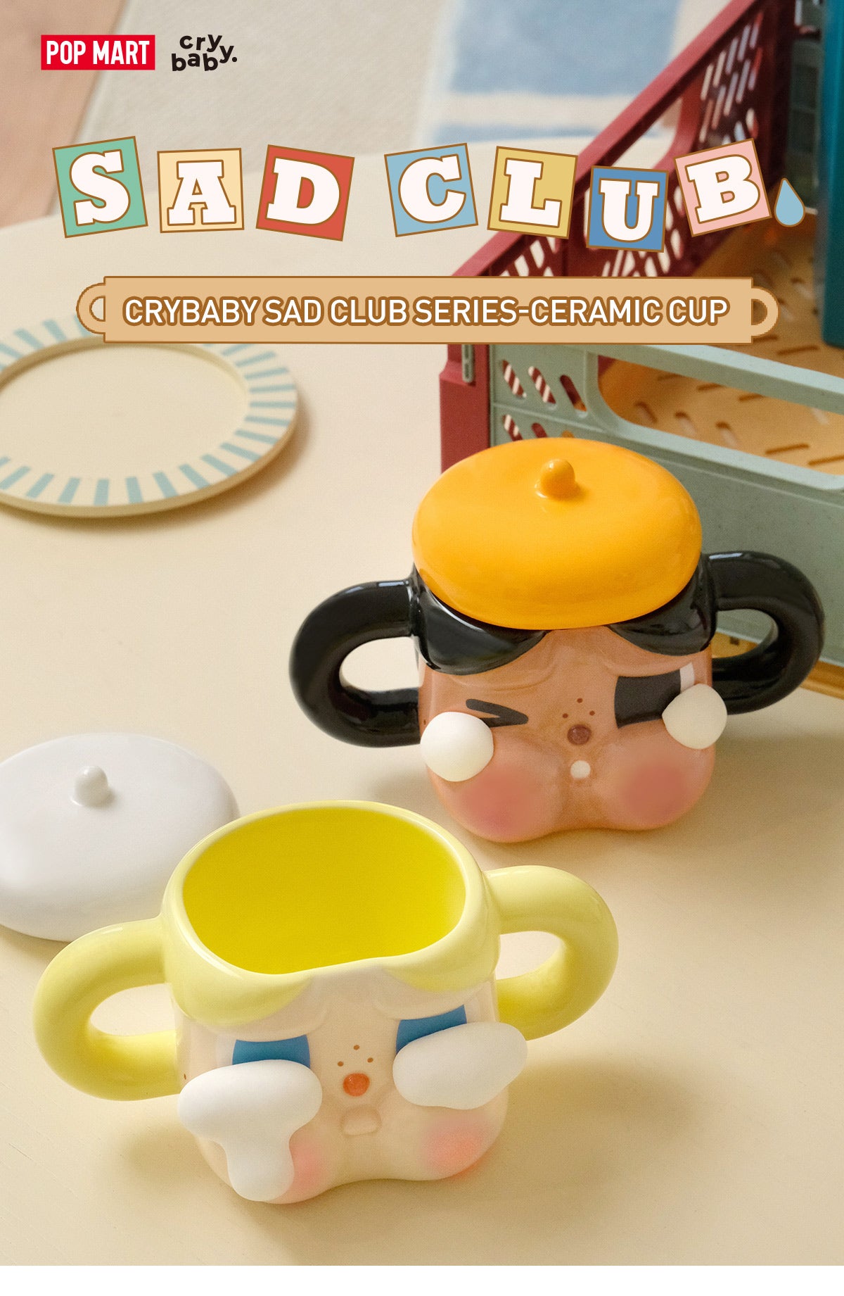  CRYBABY Sad Club Series-Ceramic Cup (Golden)