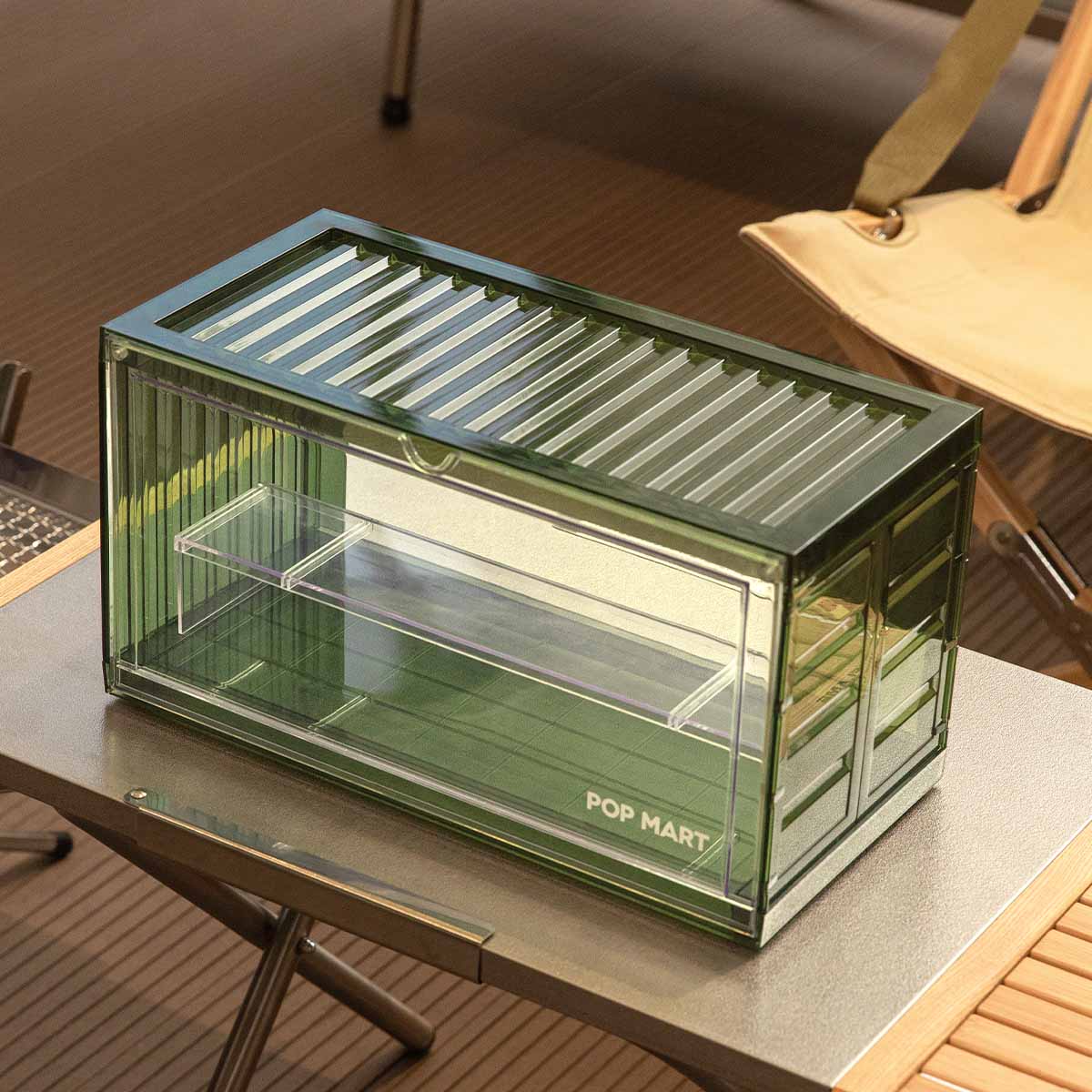  POP MART Assembled Display Container (Transparent Green)