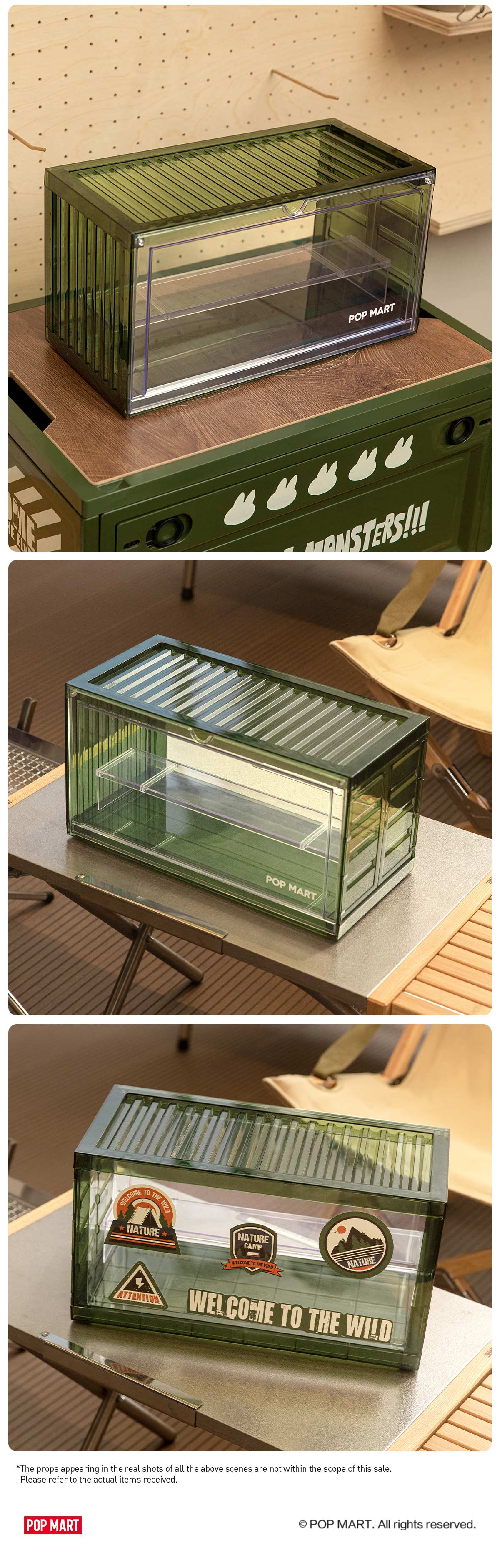  POP MART Assembled Display Container (Transparent Green)