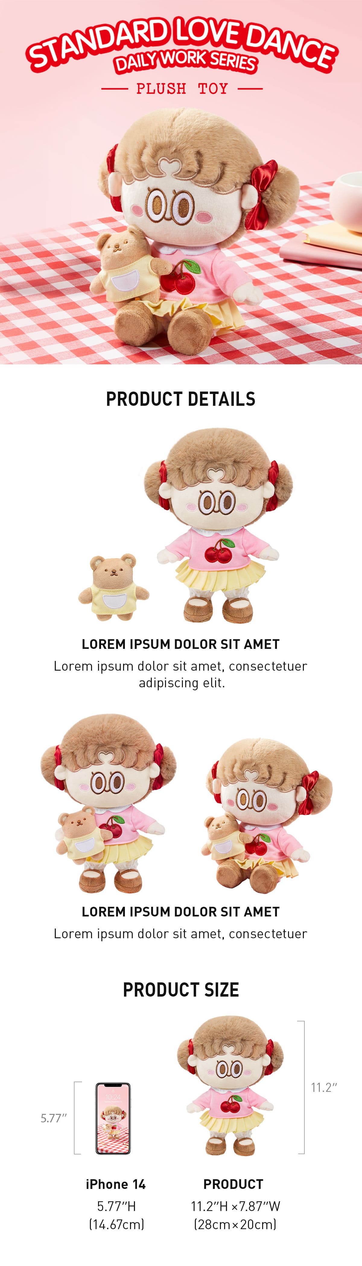  Standard Love Dance Daily Work Series-Plush Toy