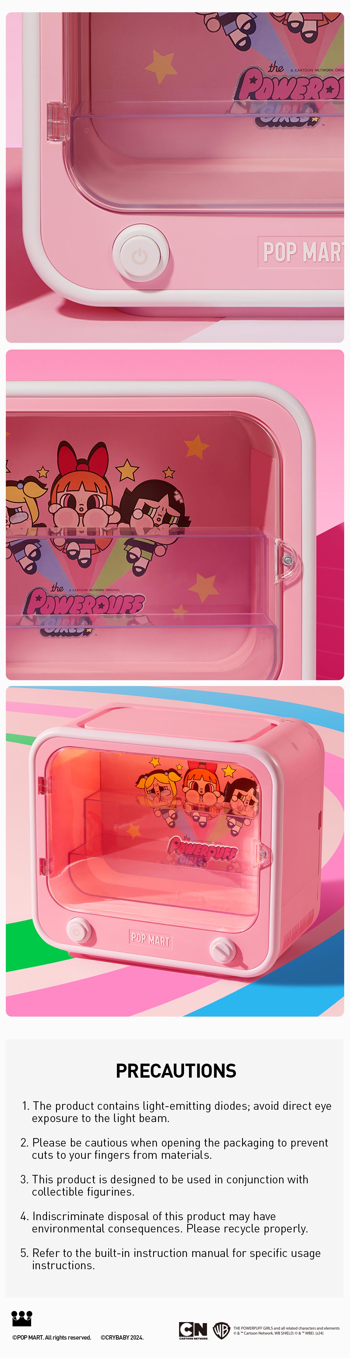  CRYBABY × Powerpuff Girls Series-TV Set Luminous Display Container