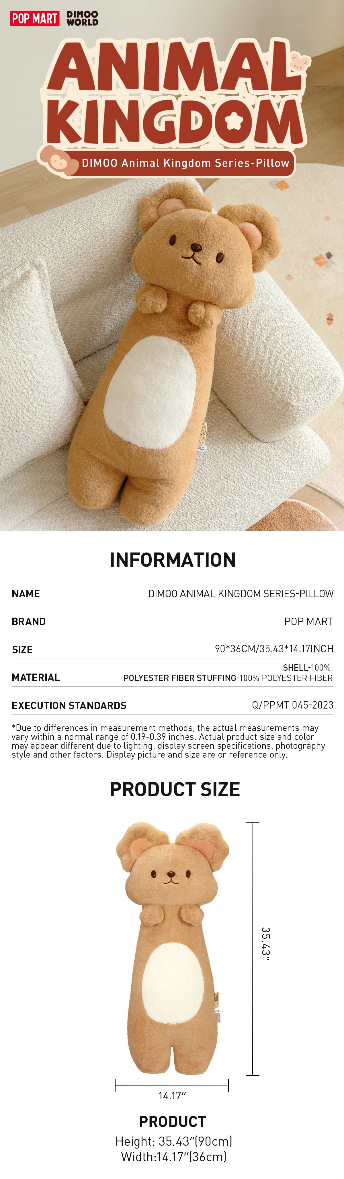  DIMOO Animal Kingdom Series-Pillow