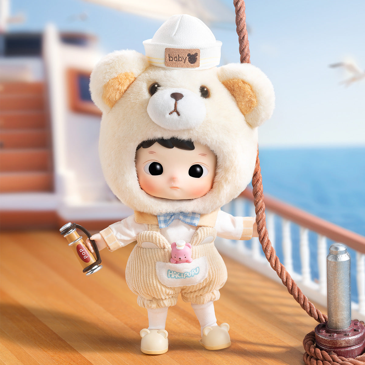  HACIPUPU Captain Bear Action Figure