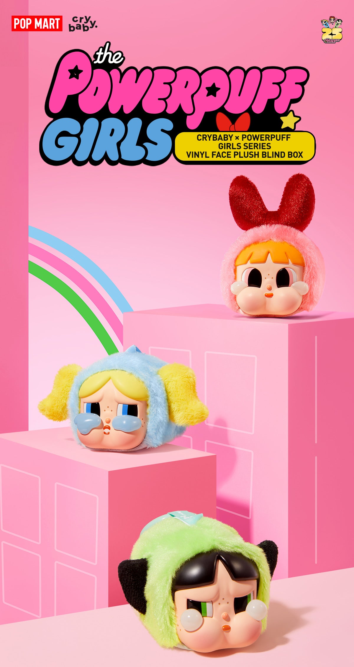  CRYBABY × Powerpuff Girls Series-Vinyl Face Plush Blind Box