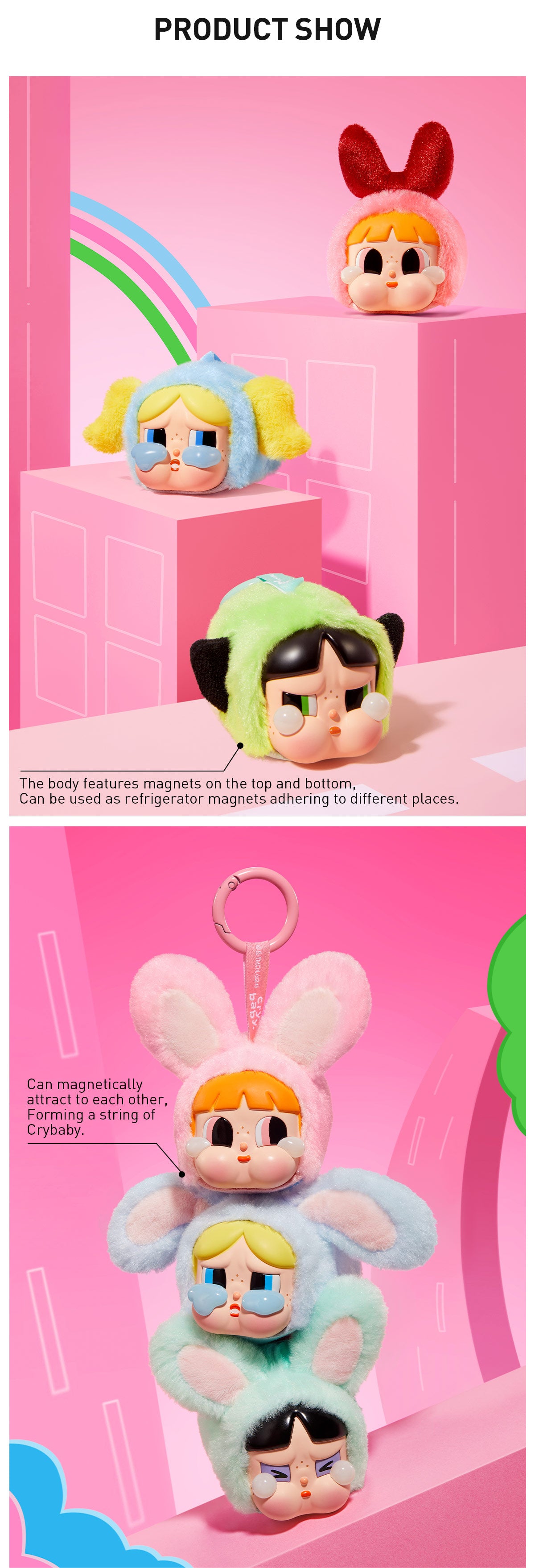  CRYBABY × Powerpuff Girls Series-Vinyl Face Plush Blind Box