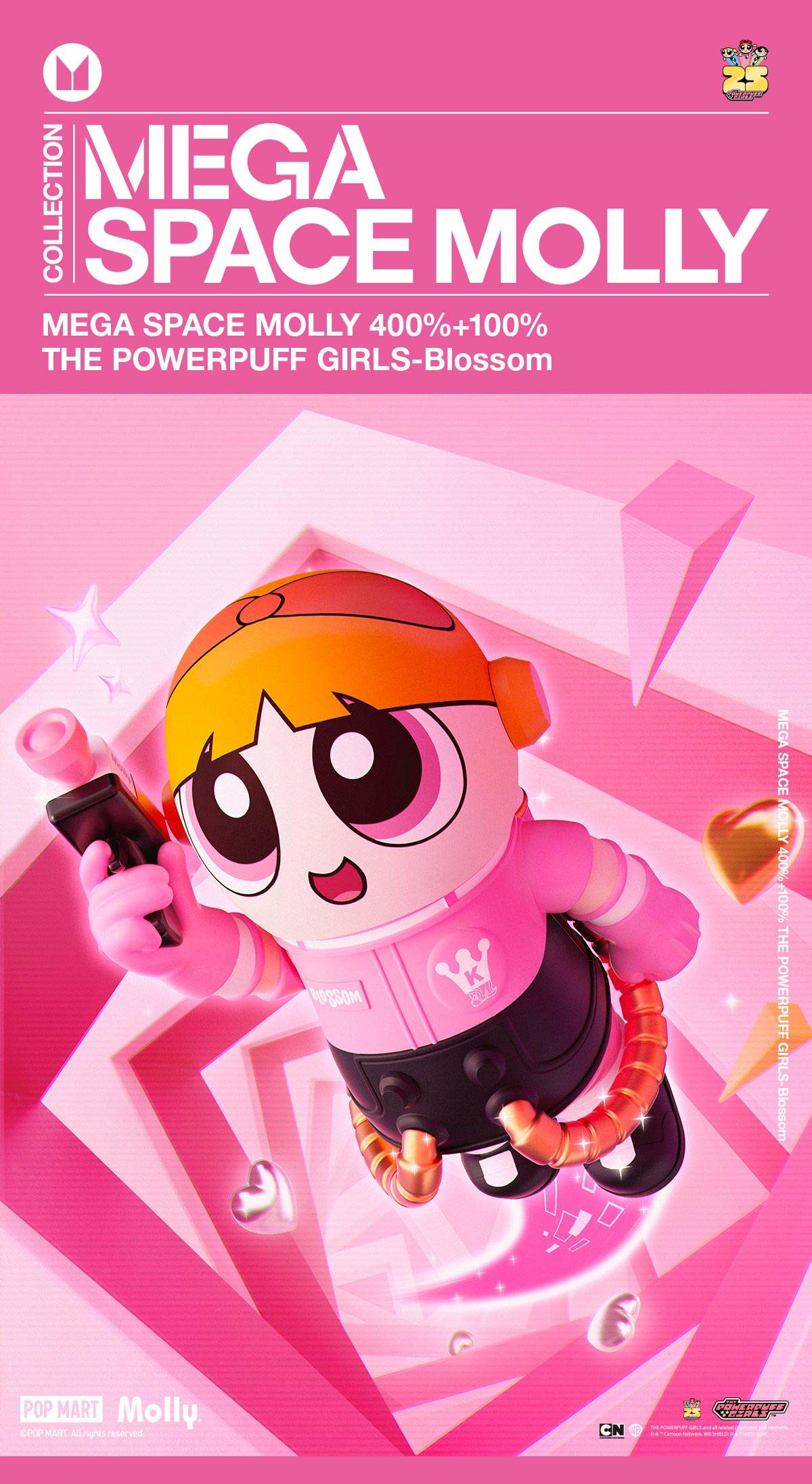  MEGA SPACE MOLLY 400%+100% THE POWERPUFF GIRLS-Blossom