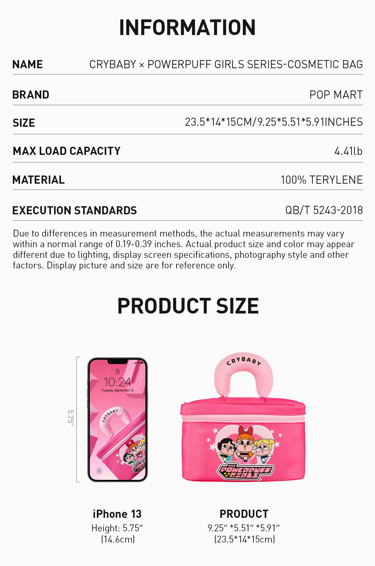  CRYBABY × Powerpuff Girls Series-Cosmetic Bag