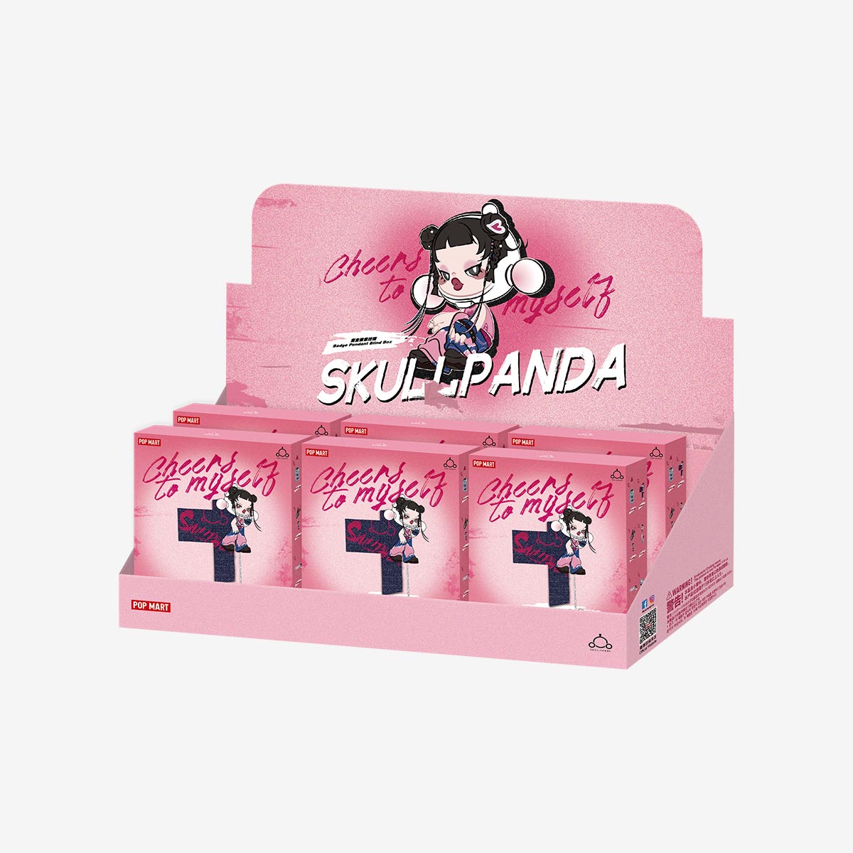  SKULLPANDA CHEERS TO MYSELF SERIES-Badge Pendant Blind Box