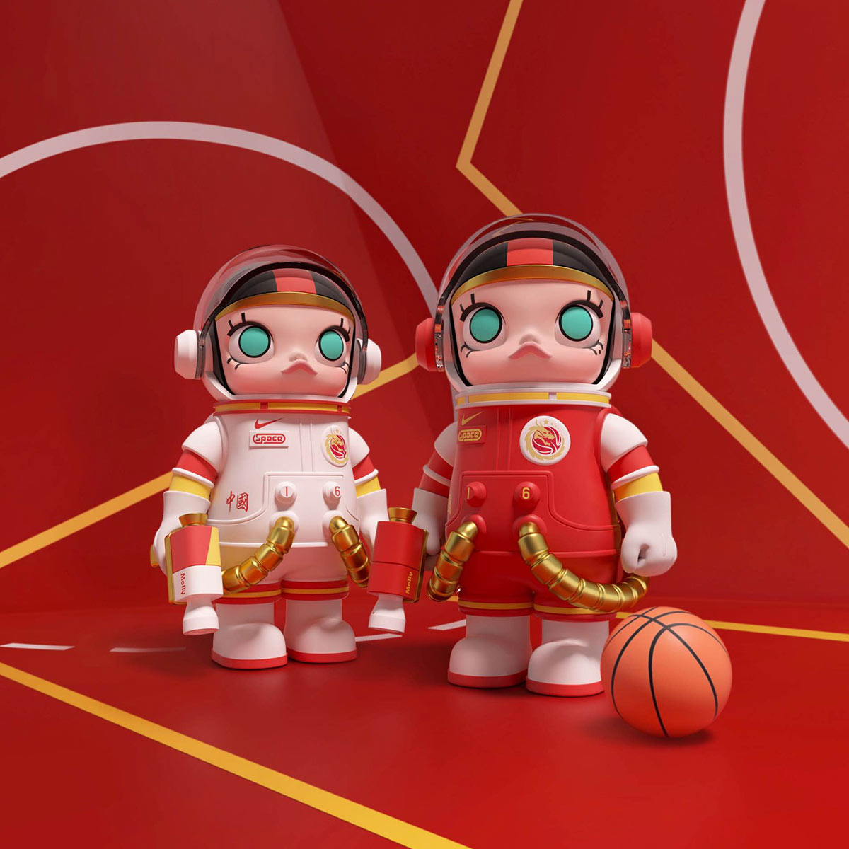  MEGA SPACE MOLLY 100% CHINA WOMEN'S NATIONAL BASKETBALL TEAM