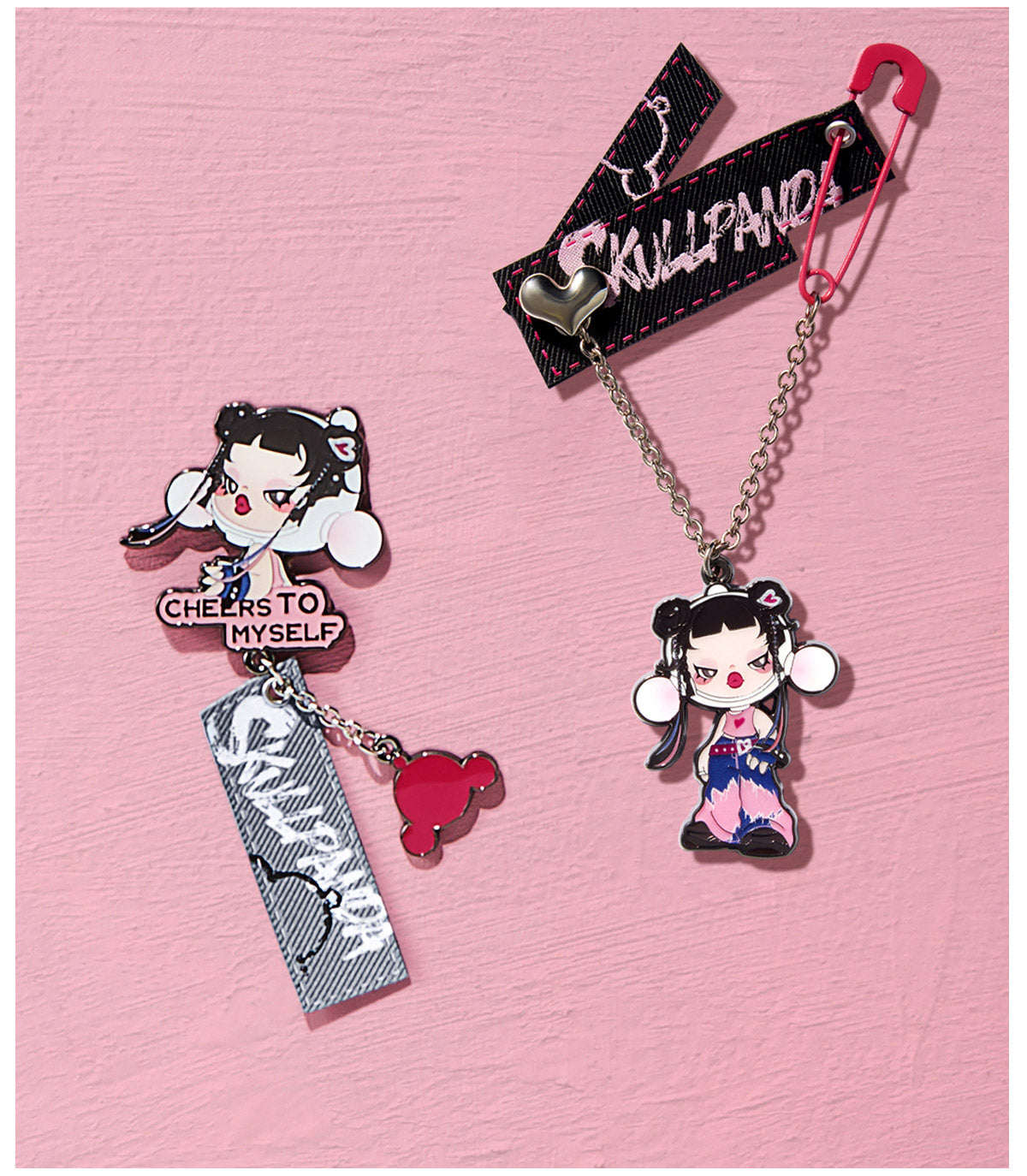  SKULLPANDA CHEERS TO MYSELF SERIES-Badge Pendant Blind Box