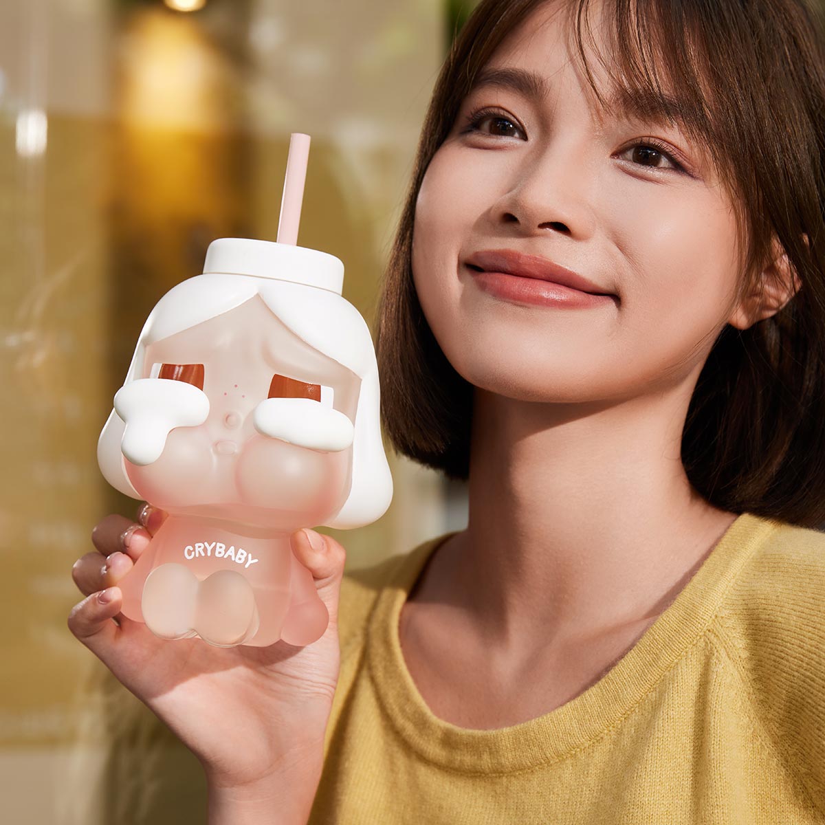  CRYBABY Crying Again Series-Plush Straw Cup (I'LL GIVE YOU ALL MY LOVE)