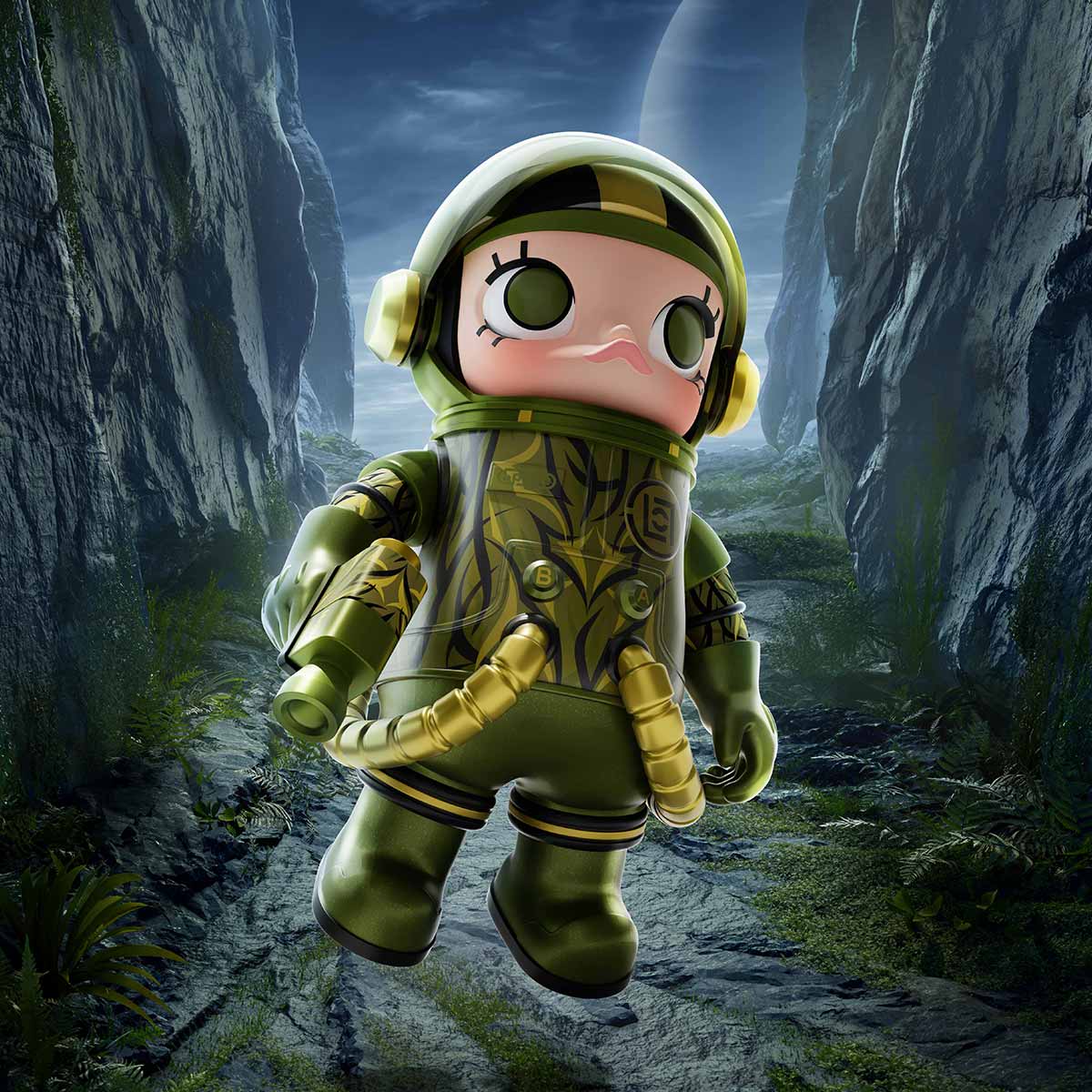  MEGA SPACE MOLLY 100% CLOT-Olive Alienegra