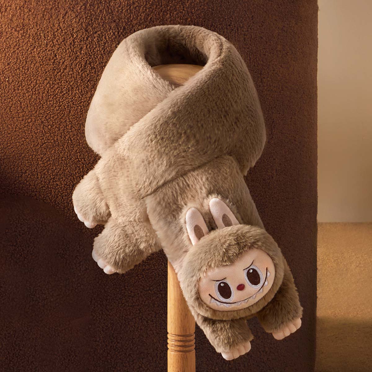  Warm Fluffy Holiday Series- LABUBU Plush Scarf