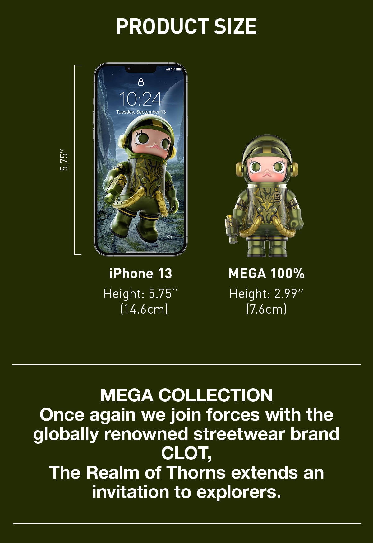  MEGA SPACE MOLLY 100% CLOT-Olive Alienegra