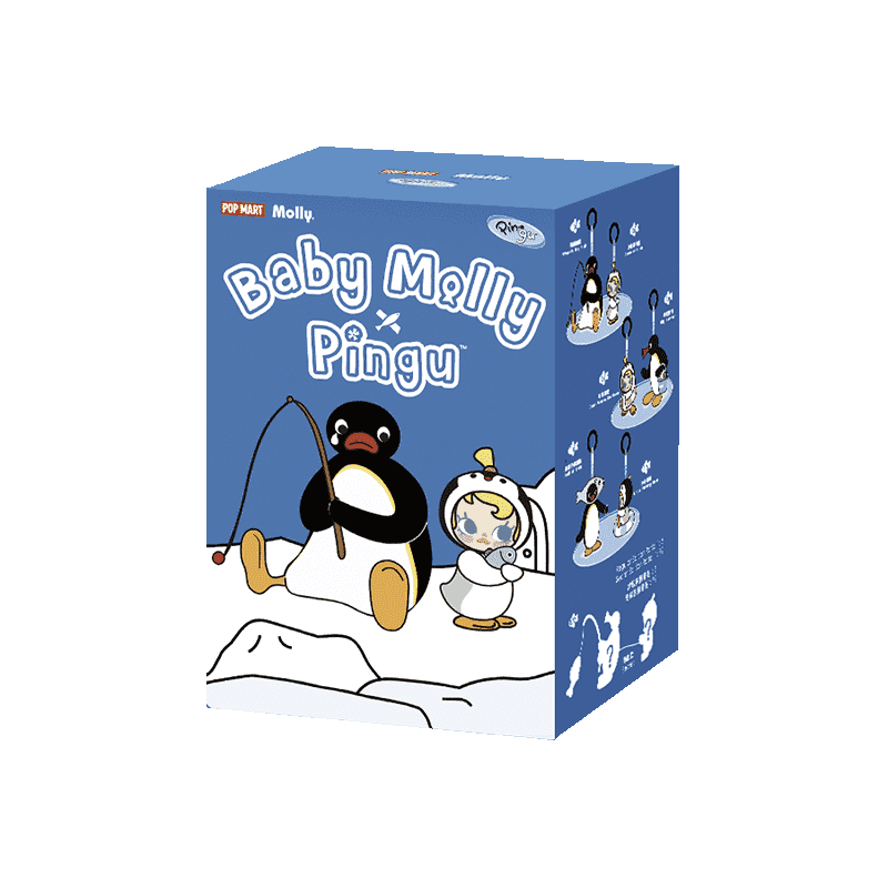 Baby Molly × Pingu Happy Fishing Series-Vinyl Plush Pendant Blind Box