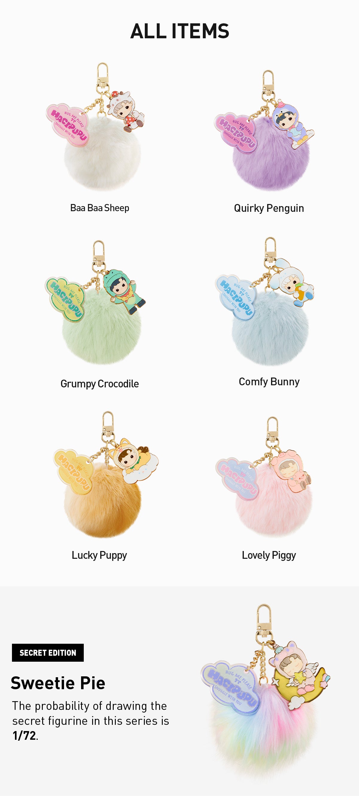  HACIPUPU Snuggle With You Series-Pendant Blind Box
