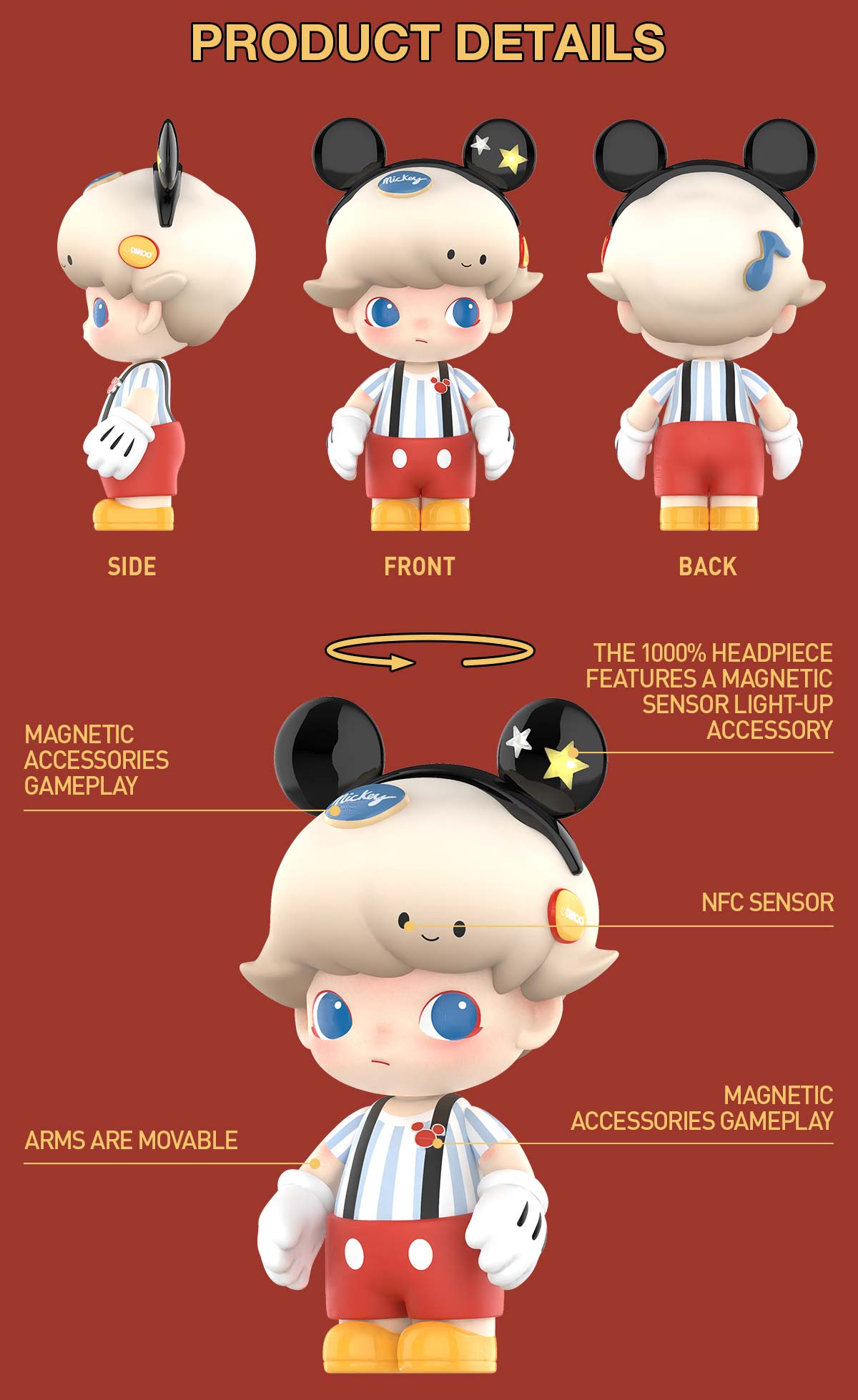  MEGA JUST DIMOO 1000% Mickey Mouse
