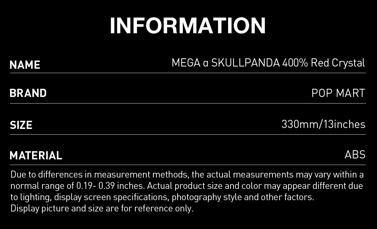  MEGA α SKULLPANDA 400% Red Crystal