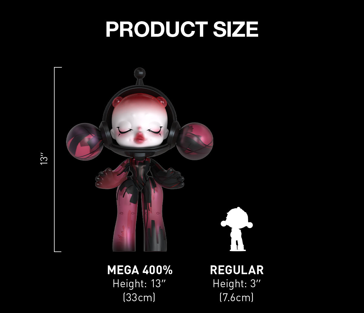  MEGA α SKULLPANDA 400% Red Crystal