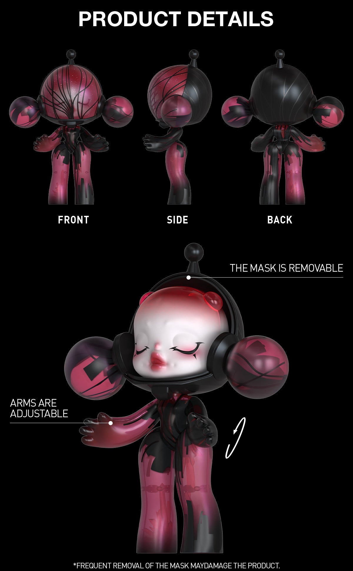  MEGA α SKULLPANDA 400% Red Crystal
