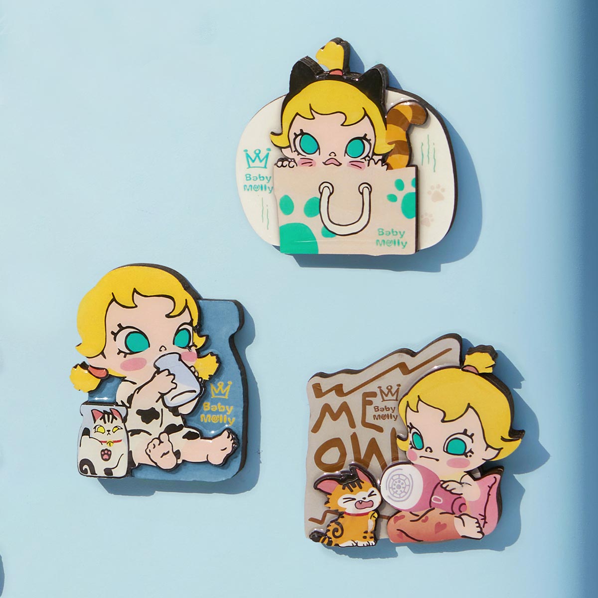  Baby Molly & Baby Tabby Series-Fridge Magnet Blind Box
