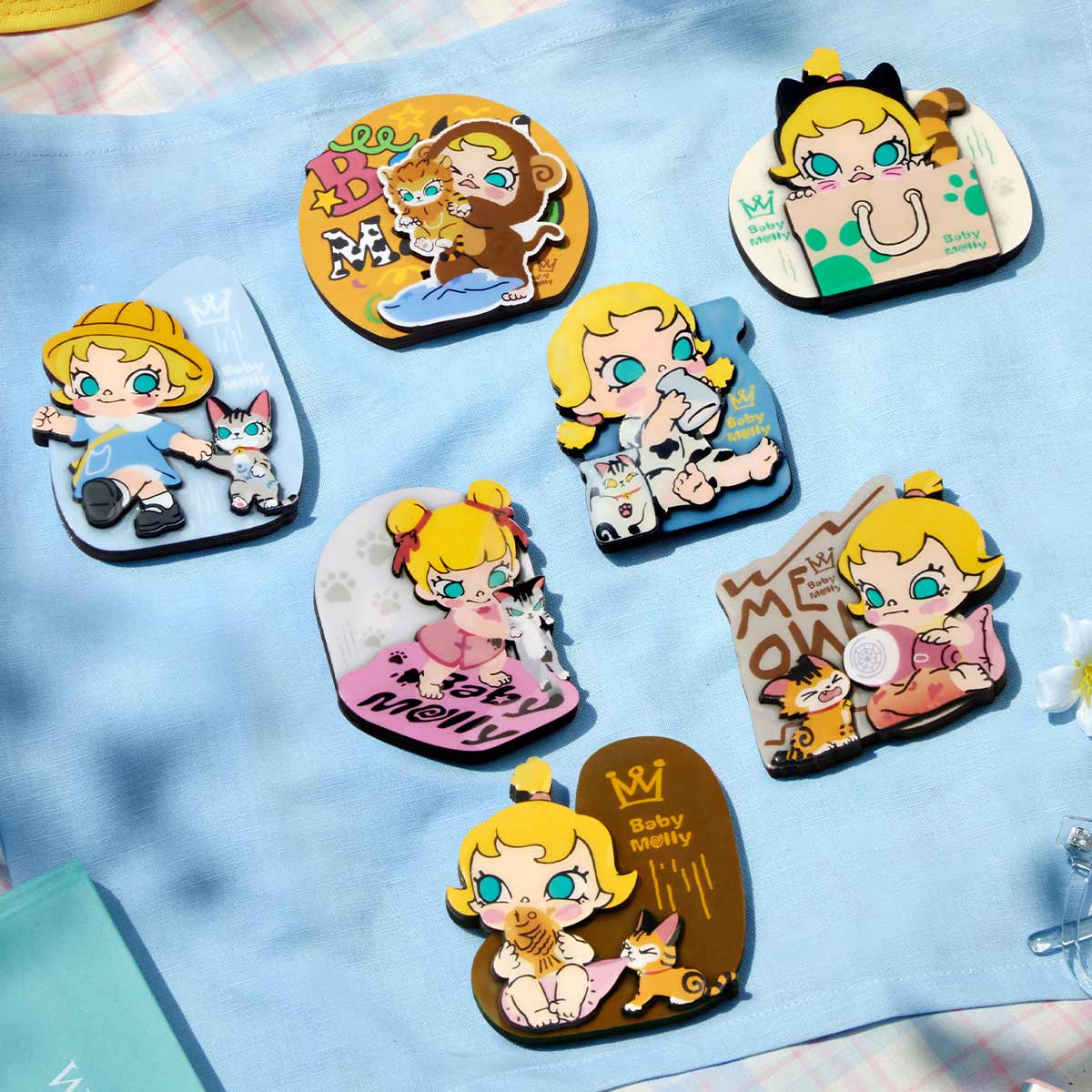  Baby Molly & Baby Tabby Series-Fridge Magnet Blind Box