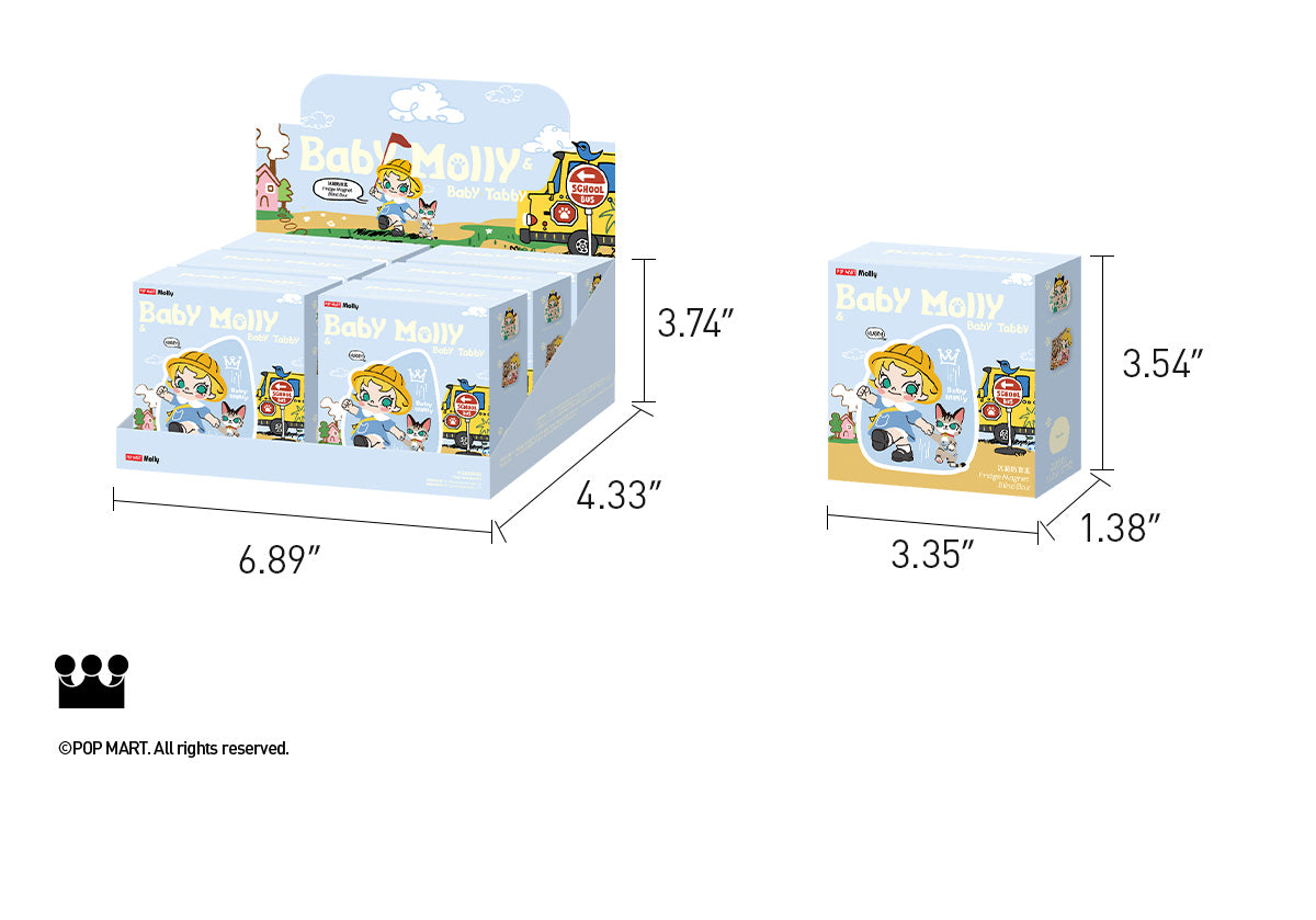  Baby Molly & Baby Tabby Series-Fridge Magnet Blind Box