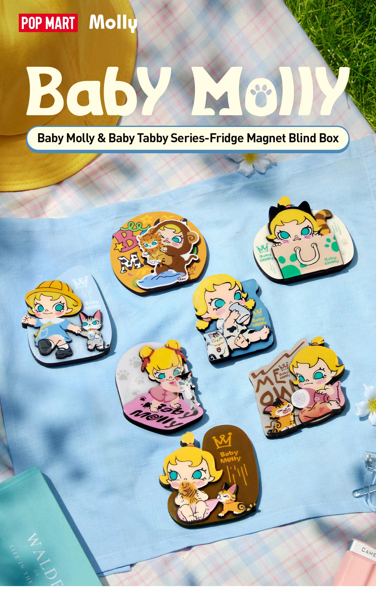  Baby Molly & Baby Tabby Series-Fridge Magnet Blind Box