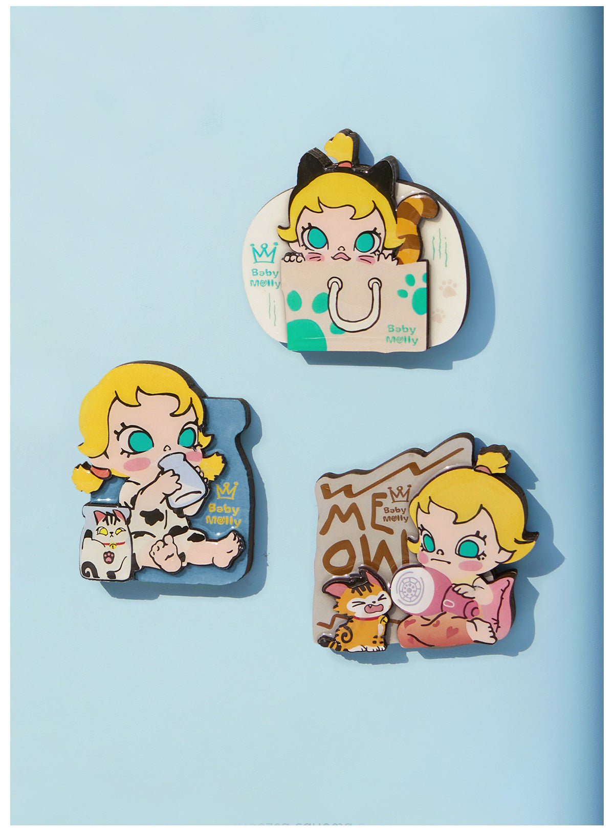  Baby Molly & Baby Tabby Series-Fridge Magnet Blind Box