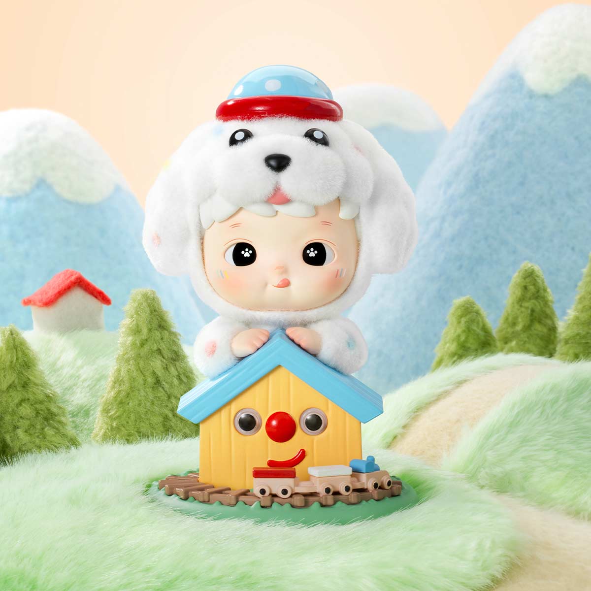  HACIPUPU Fluffy Puppy Figure