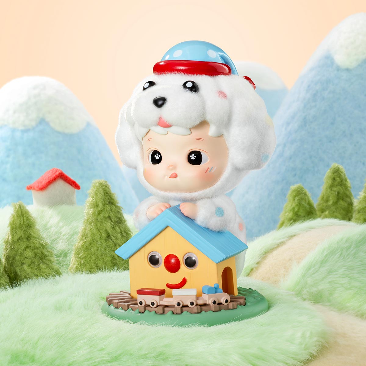  HACIPUPU Fluffy Puppy Figure