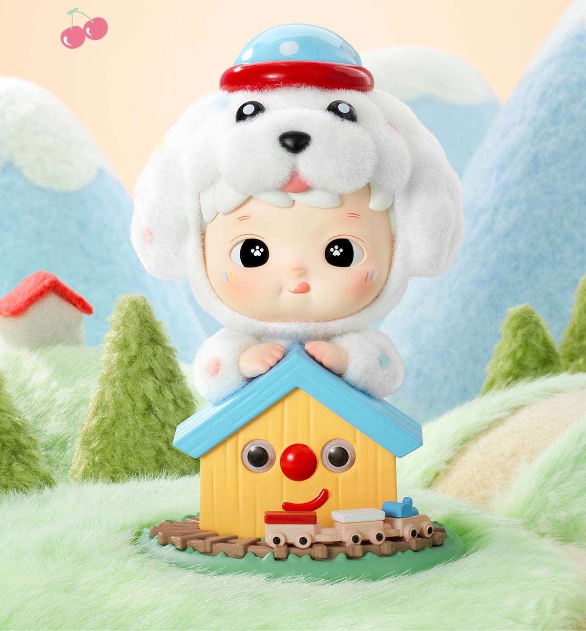  HACIPUPU Fluffy Puppy Figure