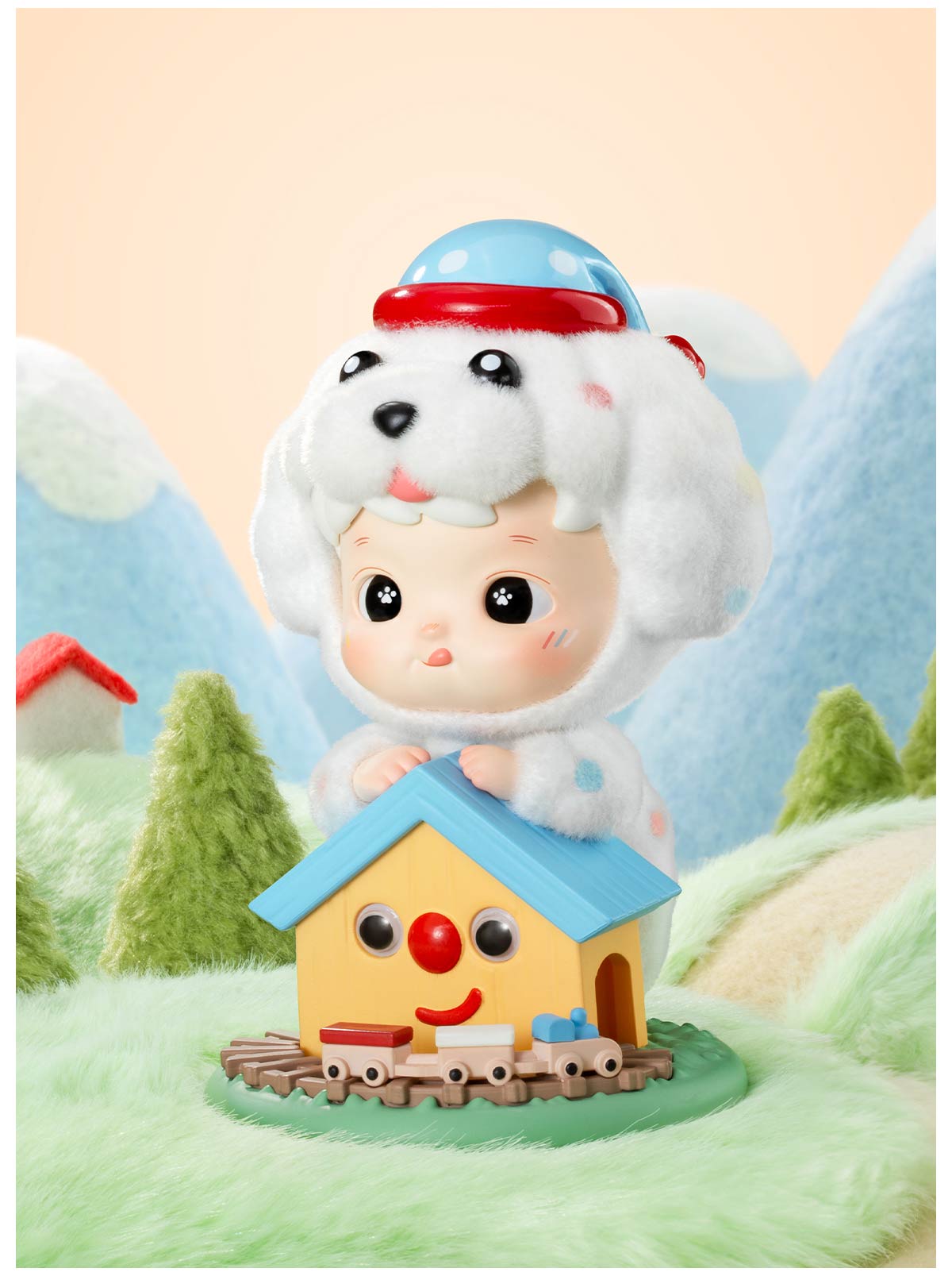  HACIPUPU Fluffy Puppy Figure
