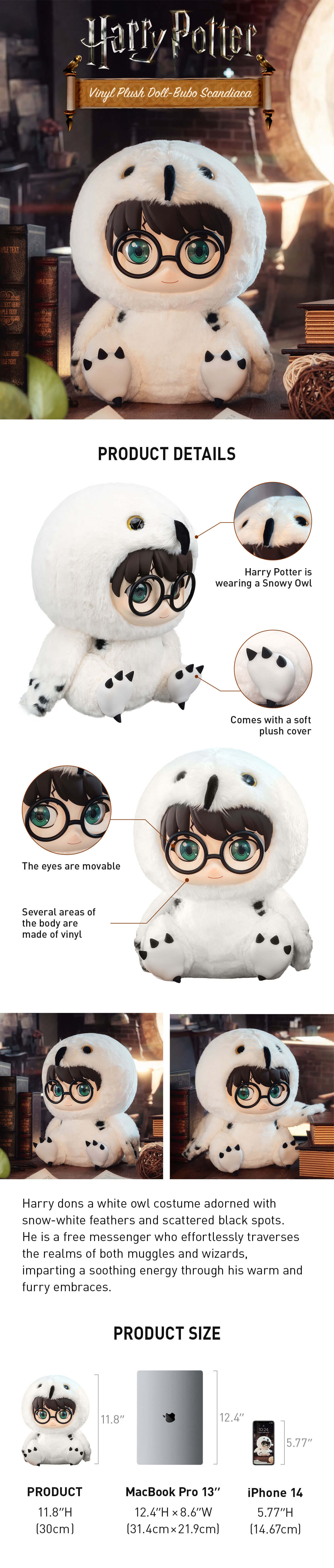  Harry Potter PVC Stuffed Toy Bubo Scandiaca