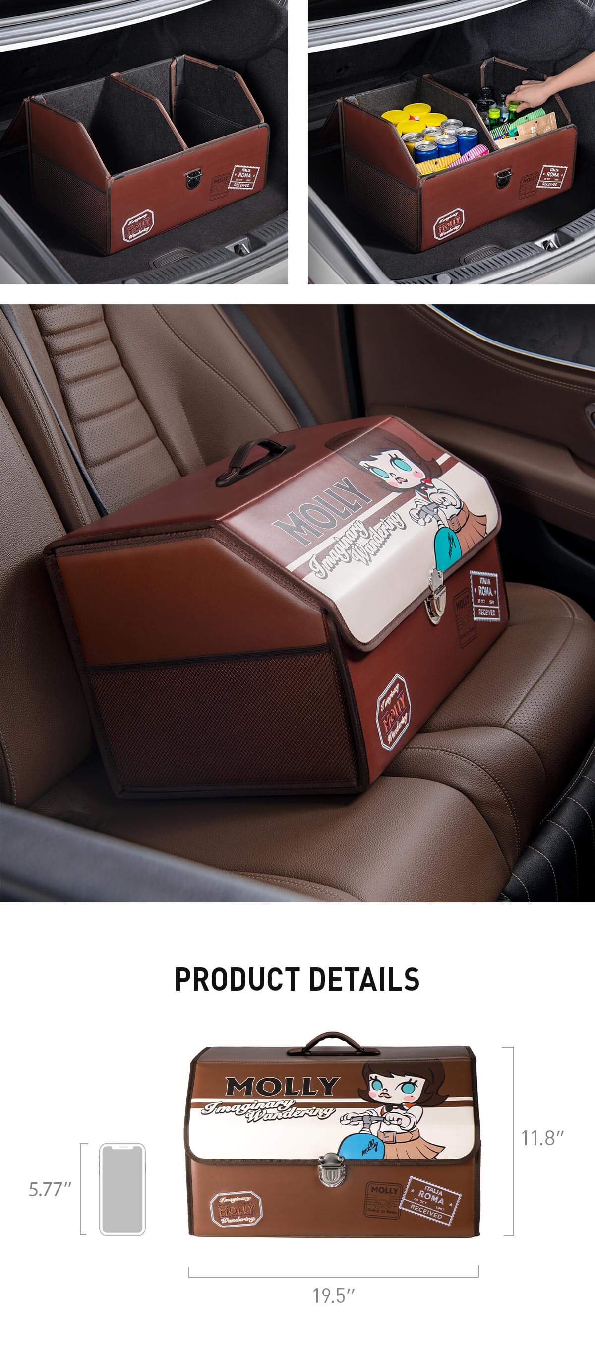  MOLLY Imaginary Wandering Series-Car Storage Box