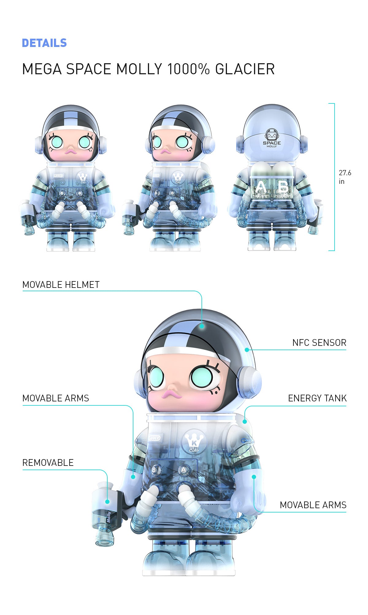  MEGA COLLECTION 1000% SPACE MOLLY Glacier
