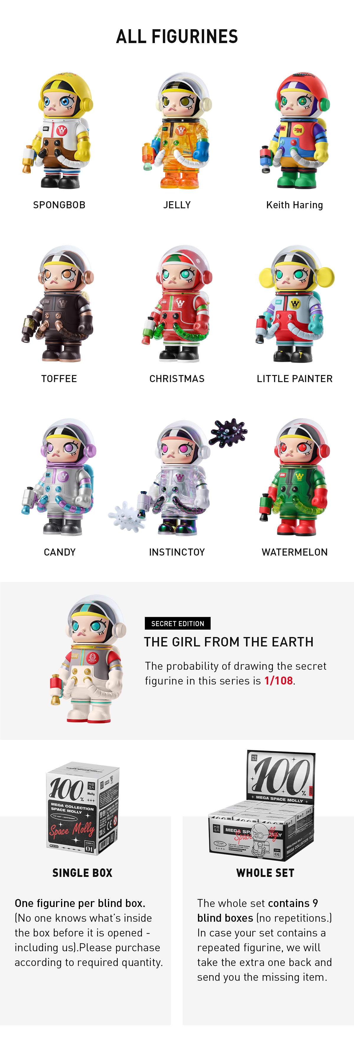  MEGA COLLECTION 100% SPACE MOLLY Series 1