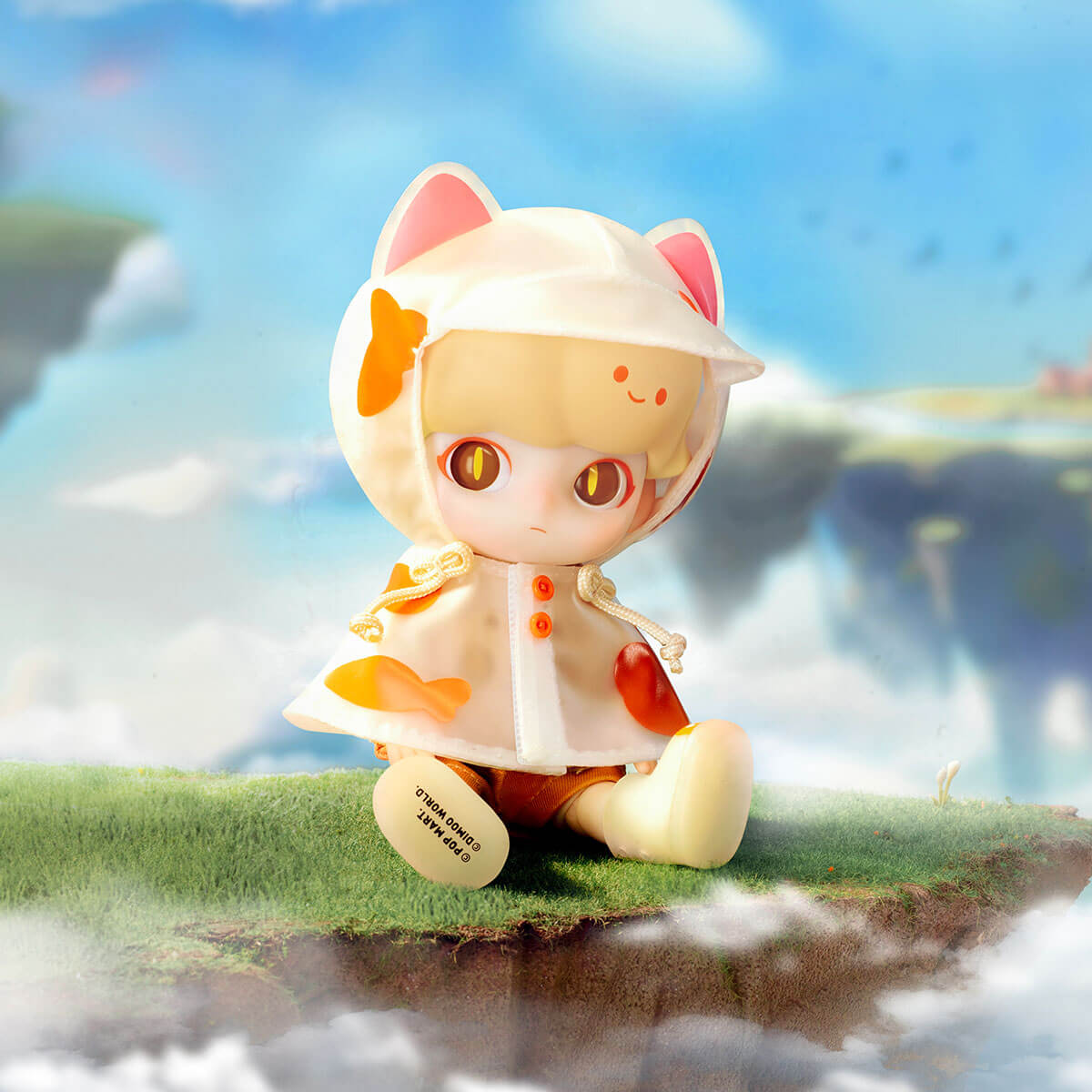  DIMOO Raincoat Cat Action Figure