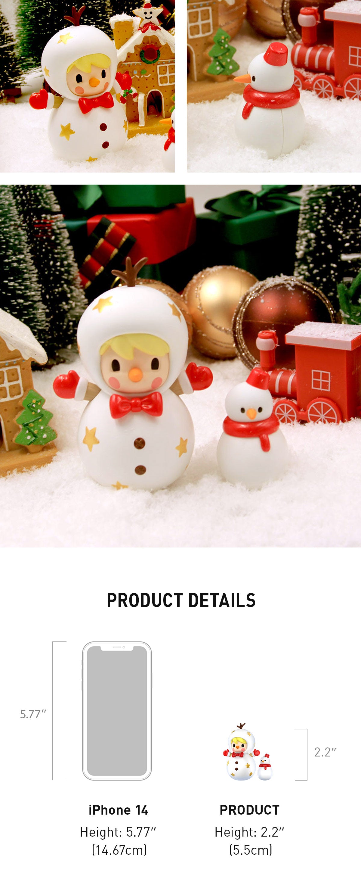  Sweet Bean Snowman Figurine